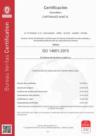 ISO 14001 cartonajes