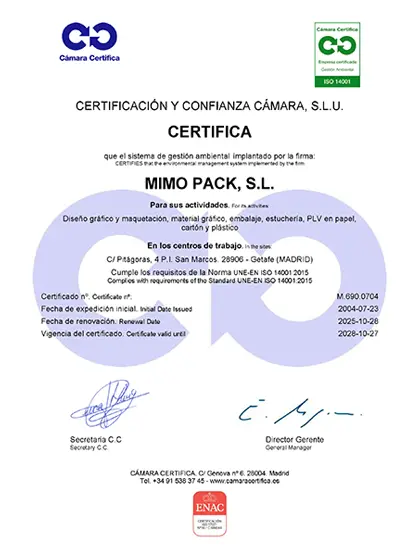 ISO 14001 mimopack