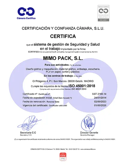 ISO 45001 mimopack
