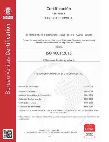 ISO 9001 cartonajes
