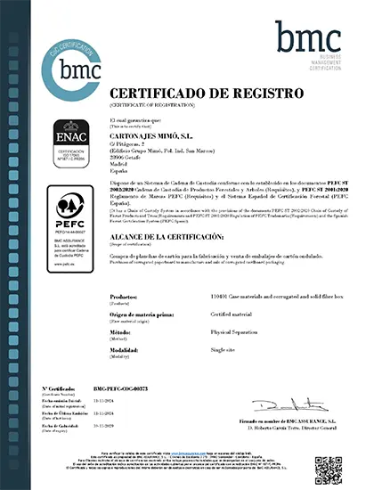 PEFC cartonajes